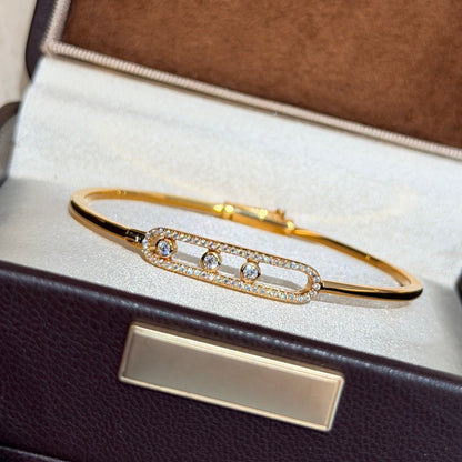 [OAKJURI Jewelry]Move Pavé Diamond Bangle Bracelet M