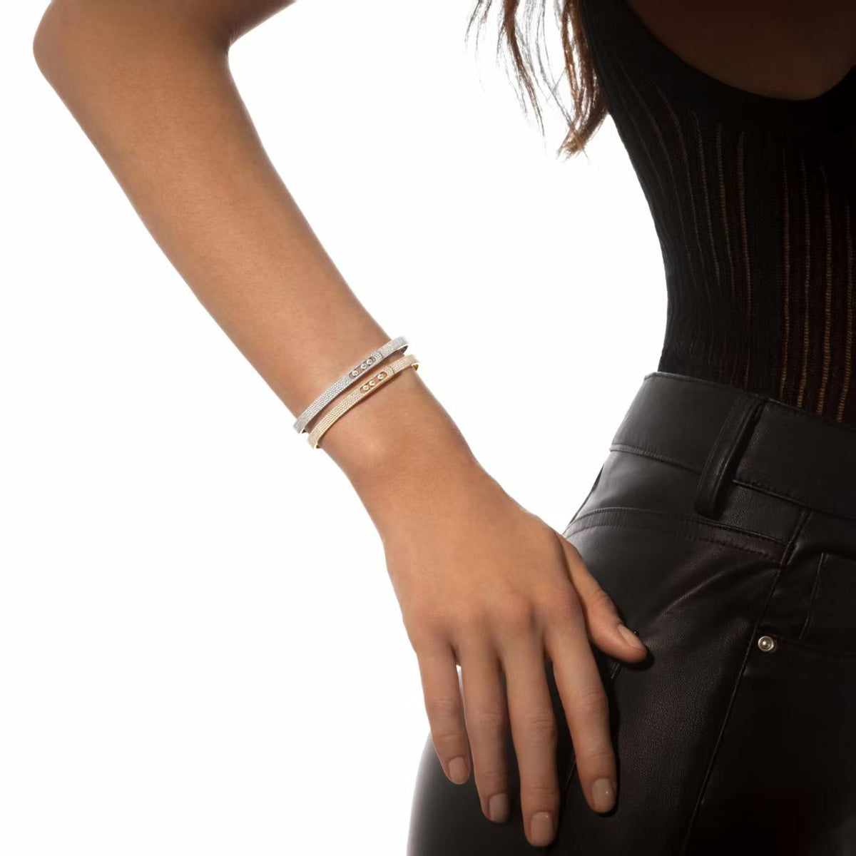 [OAKJURI Jewelry]Move Noa Full Pavé Diamond Bangle Bracelet