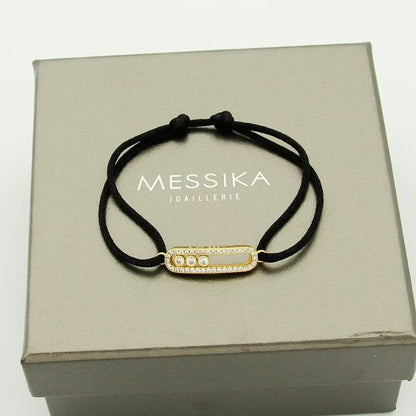 [OAKJURI Jewelry]Messika Care(s) pink cord pavé bracelet