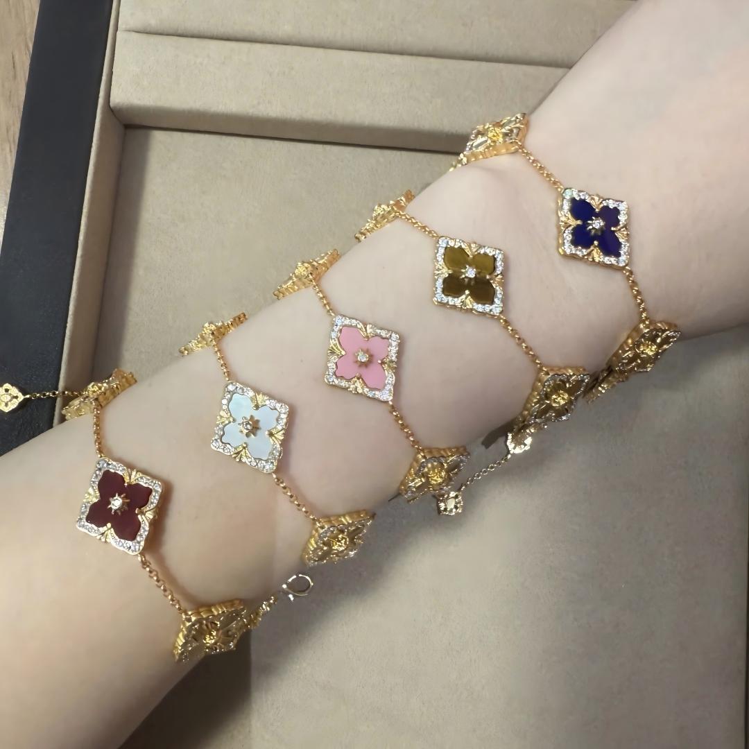 [OAKJURI Jewelry JEWELRY] OPERA 5 MOTIFS TULLE ENAMEL BRACELET