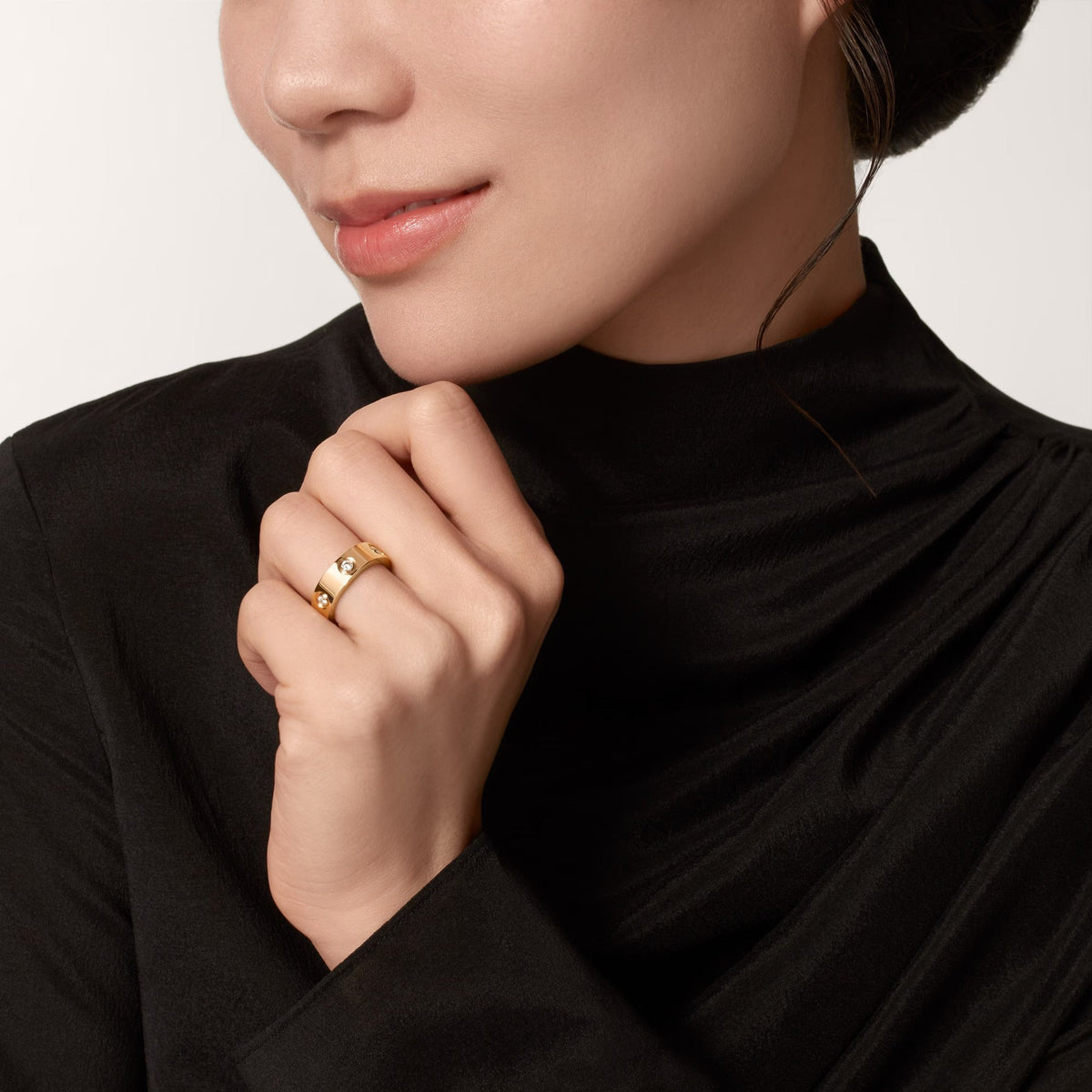 [OAKJURI Jewelry] LOVE 5.5MM 6 DIAMOND RING