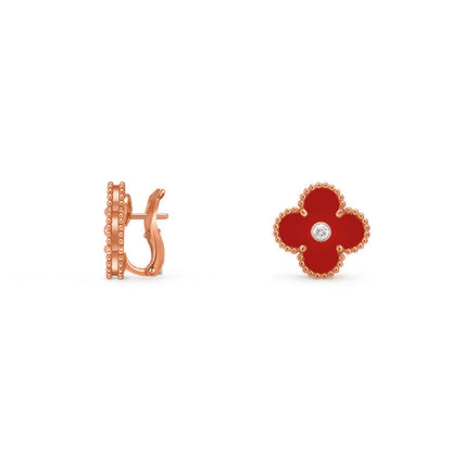 [OAKJURI Jewelry]CLOVER 15MM MOP DIAMOND EARRINGS COLLECTION