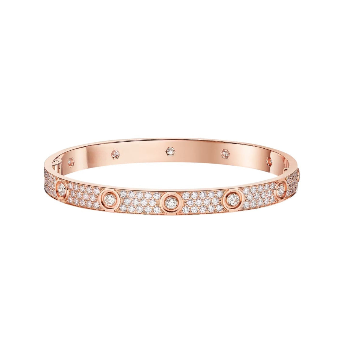 [OAKJURI Jewelry] LOVE BRACELET 6.1MM DIAMOND-PAVED 10 BIG DIAMONDS