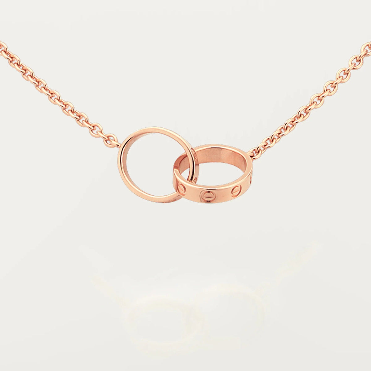 [OAKJURI Jewelry] LOVE DOUBLE RING NECKLACE