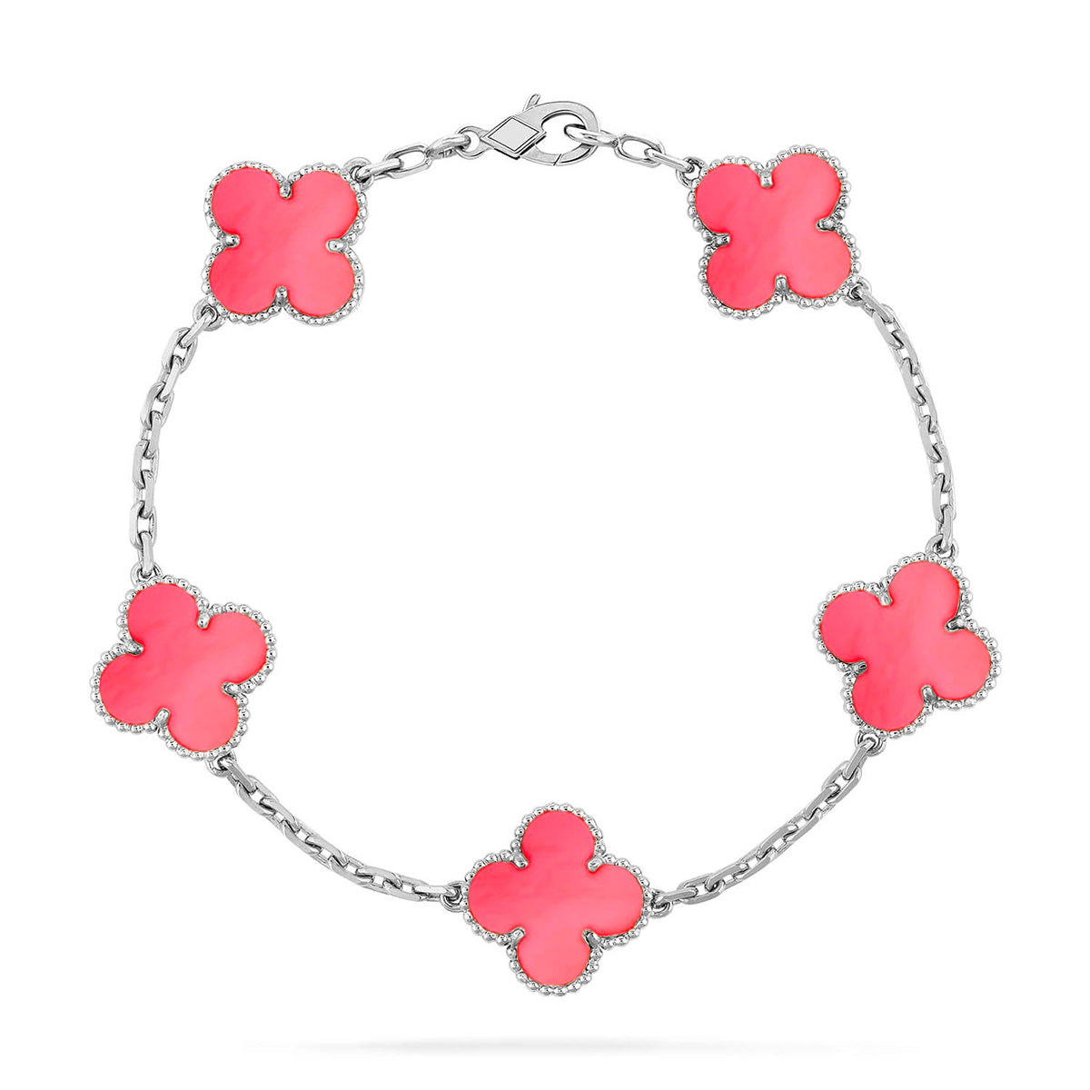 [OAKJURI Jewelry] CLOVER 5 MOTIFS  PINK MOP BRACELET COLLECTION