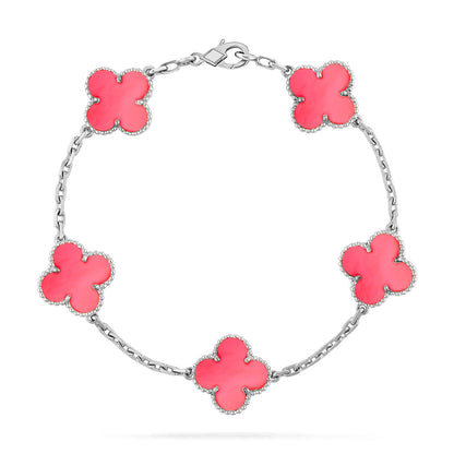[OAKJURI Jewelry] CLOVER 5 MOTIFS  PINK MOP BRACELET COLLECTION