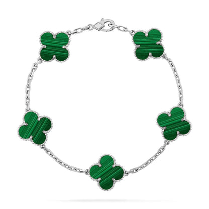 [OAKJURI Jewelry] CLOVER 5 MOTIF MALACHITE BRACELET COLLECTION