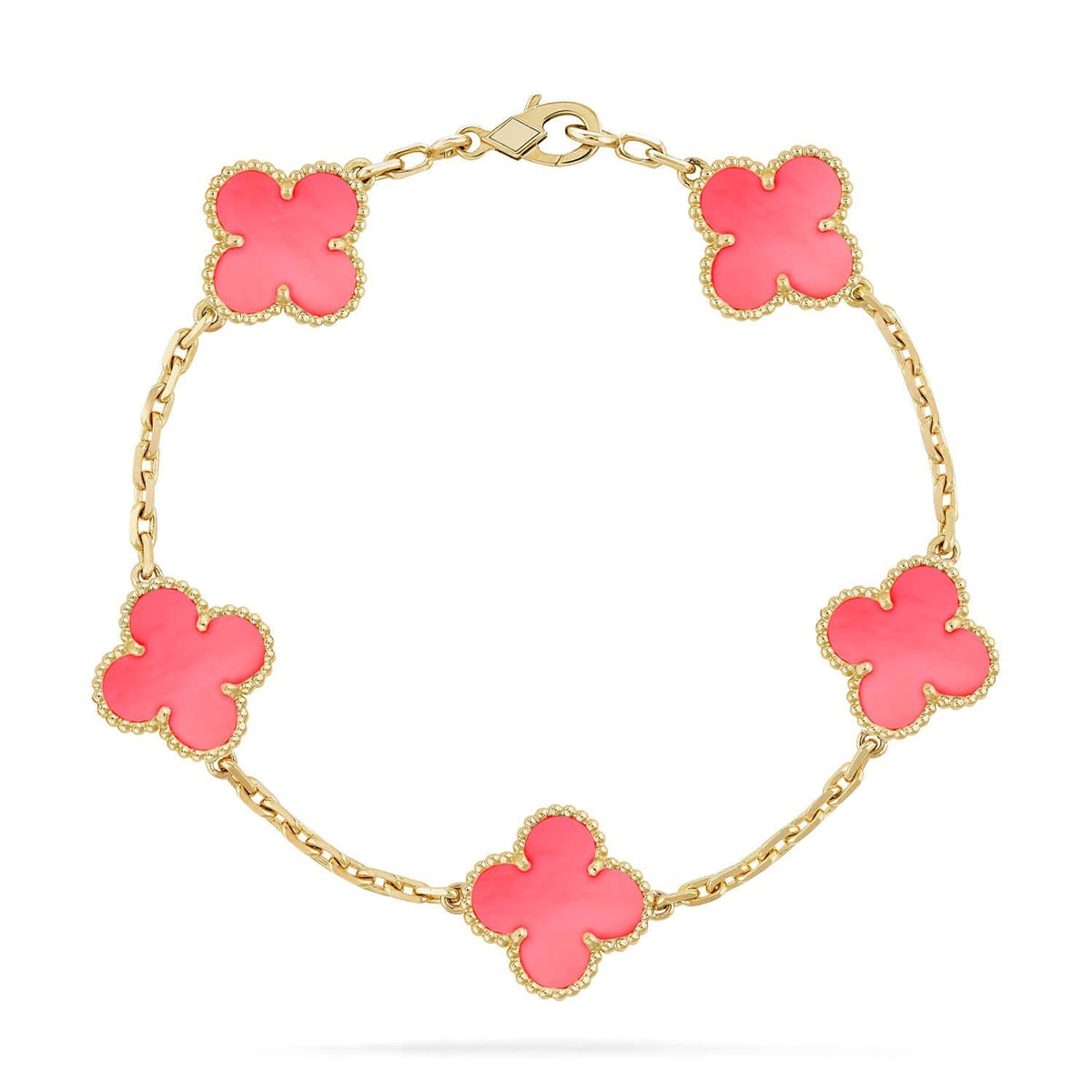 [OAKJURI Jewelry] CLOVER 5 MOTIFS  PINK MOP BRACELET COLLECTION