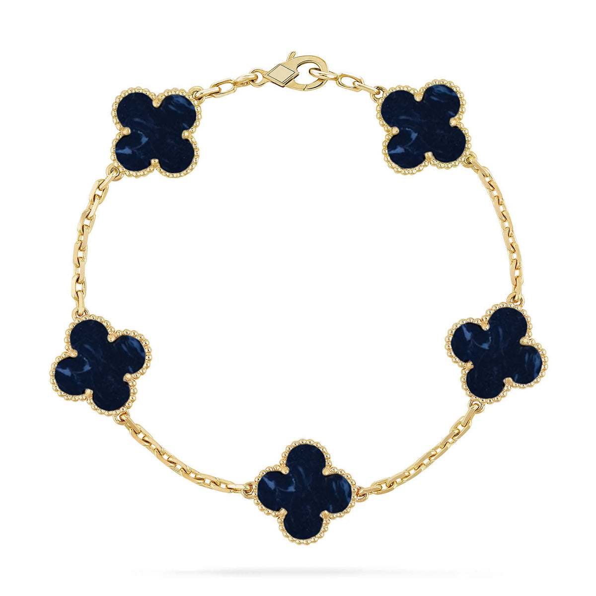[OAKJURI Jewelry]CLOVER 5 MOTIF PIETERSITE BRACELET COLLECTION