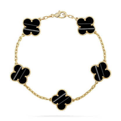 [OAKJURI Jewelry] CLOVER 5 MOTIF PULSAR STONE BRACELET COLLECTION