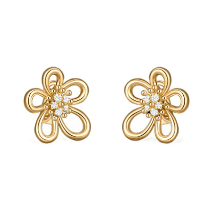 [OAKJURI Jewelry] FLOWERLACE EARRING 5 DIAMONDS