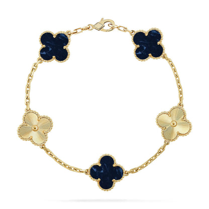 [OAKJURI Jewelry]CLOVER 5 MOTIF PIETERSITE BRACELET COLLECTION