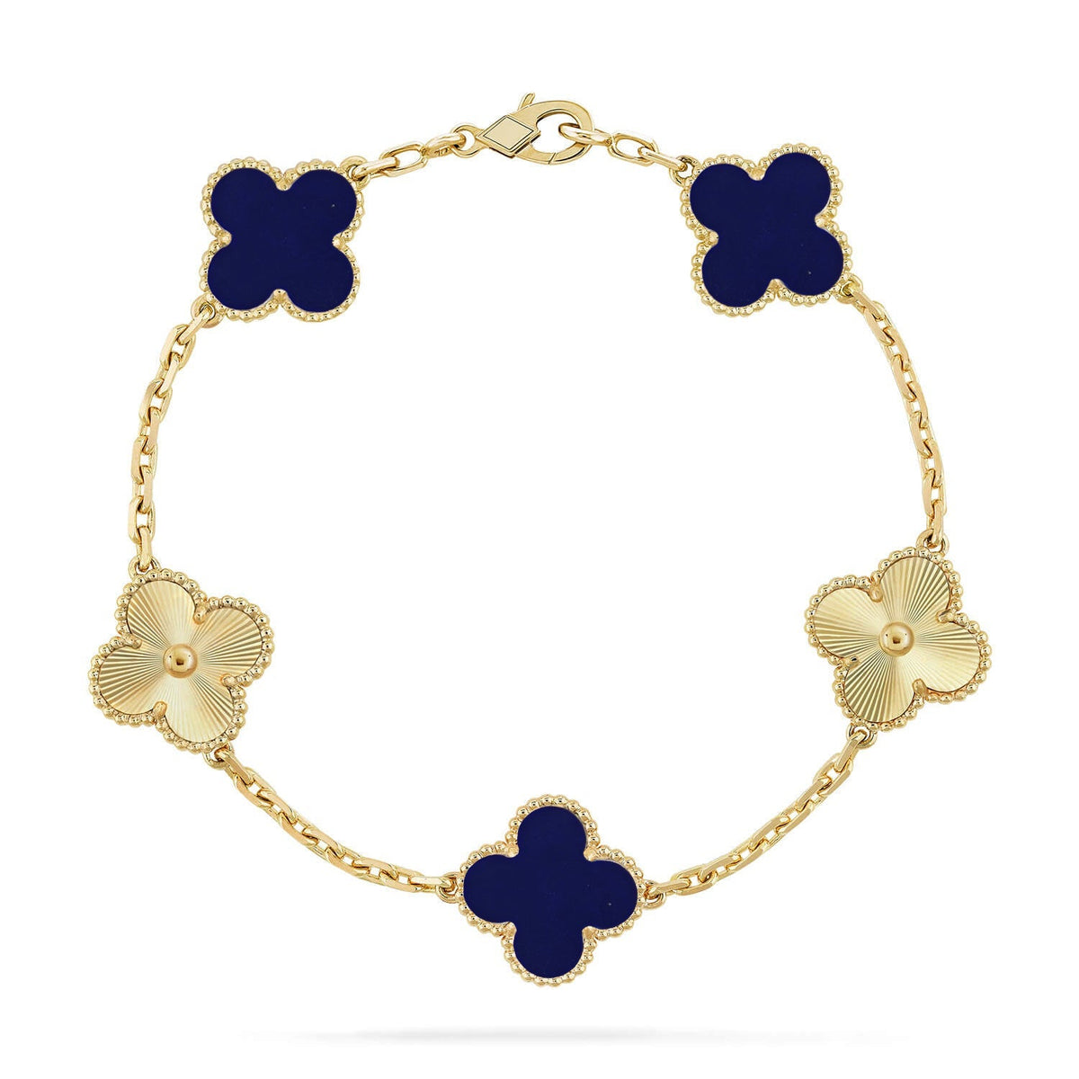 [OAKJURI Jewelry]CLOVER 5 MOTIF LAPIS LAZULI BRACELET COLLECTION