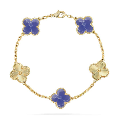 [OAKJURI Jewelry]CLOVER 5 MOTIF BLUE VEINS BRACELET COLLECTION