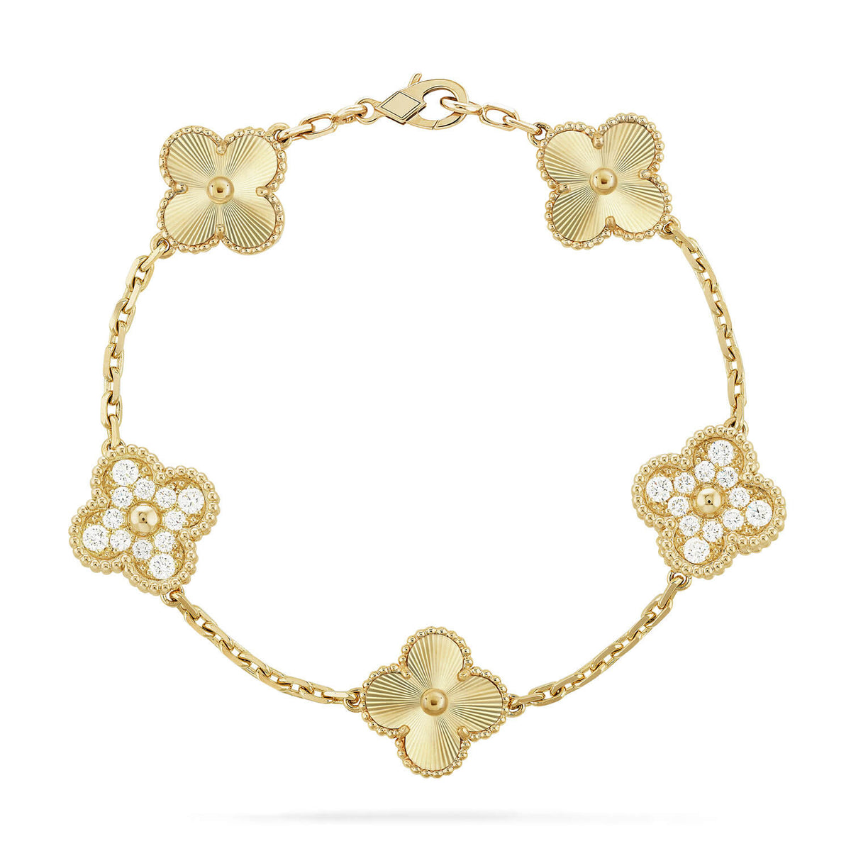 [OAKJURI Jewelry] CLOVER 5 MOTIF LASER BRACELET COLLECTION