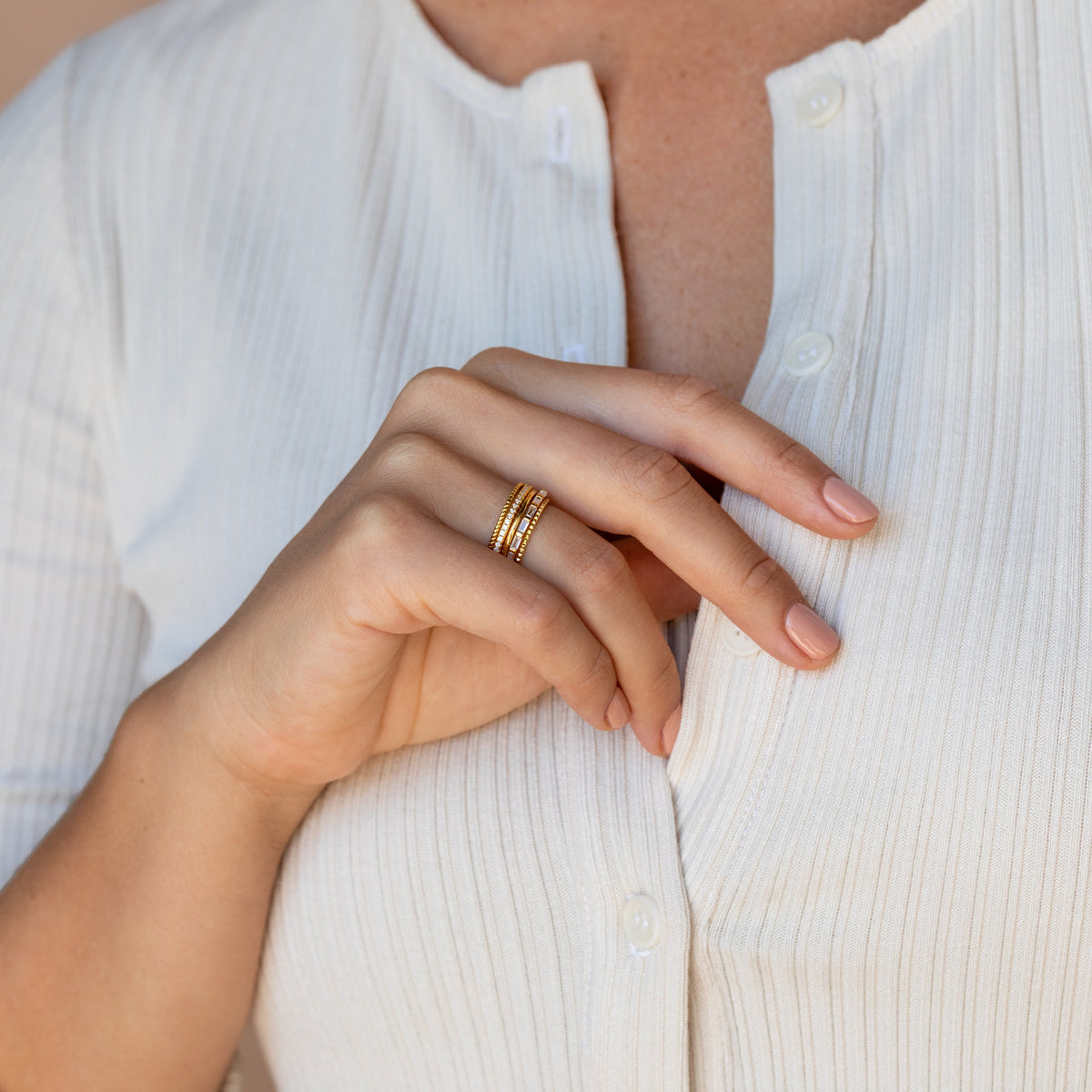 Thin Stacking Rings Set