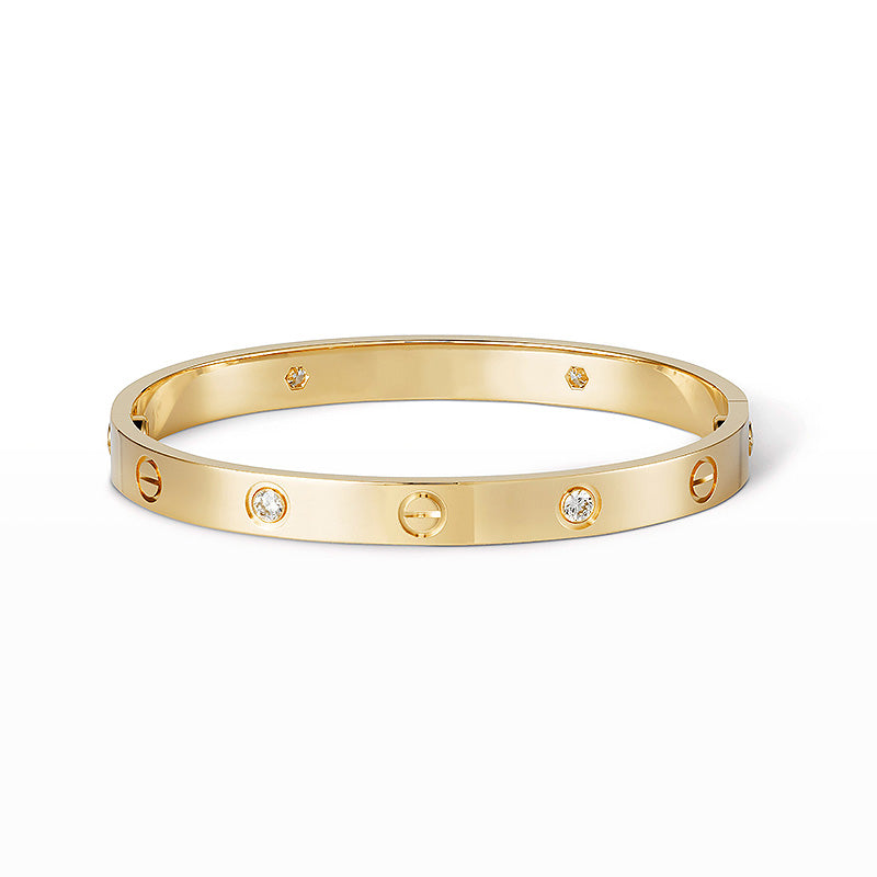 [OAKJURI Jewelry] LOVE BRACELET 6.1MM 4 DIAMONDS