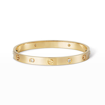 [OAKJURI Jewelry] LOVE BRACELET 6.1MM 4 DIAMONDS