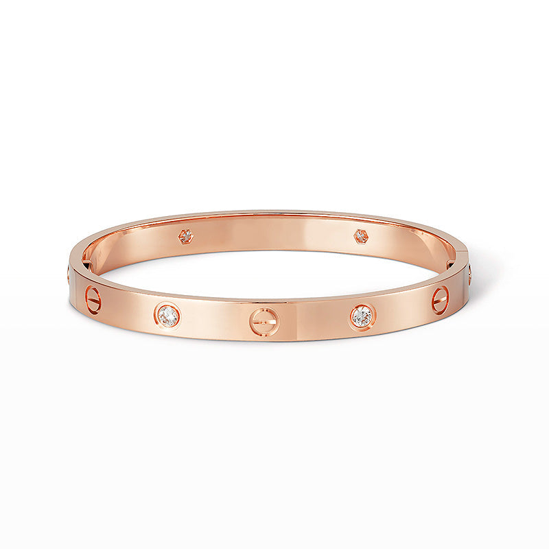 [OAKJURI Jewelry] LOVE BRACELET 6.1MM 4 DIAMONDS