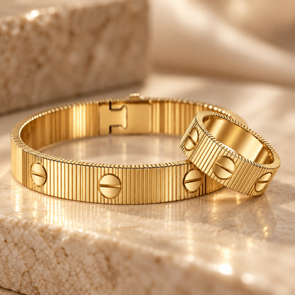[OAKJURI Jewelry]Love Unlimited Bracelet & Ring Set