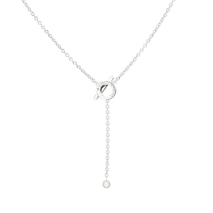 [OAKJURI Jewelry]FINESSE SILVER DIAMOND NECKLACE