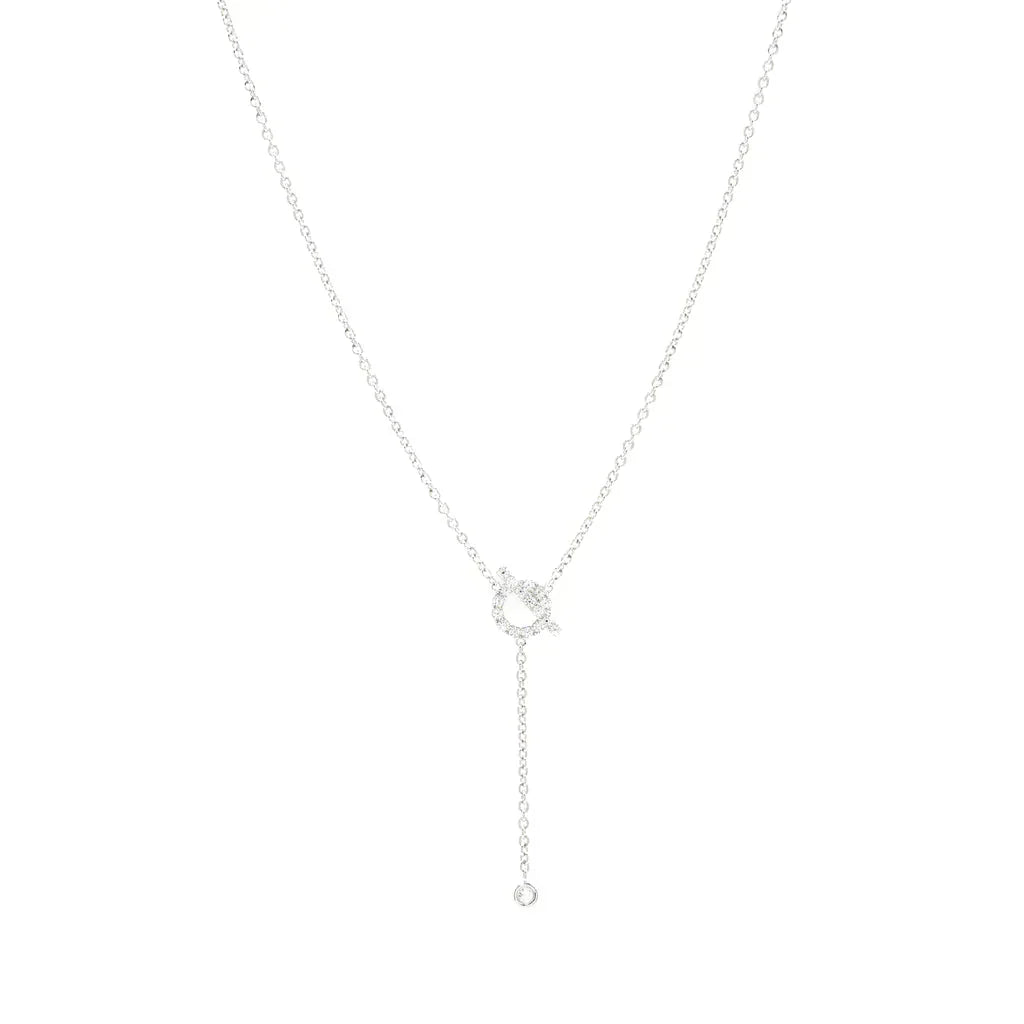 [OAKJURI Jewelry]FINESSE SILVER DIAMOND NECKLACE