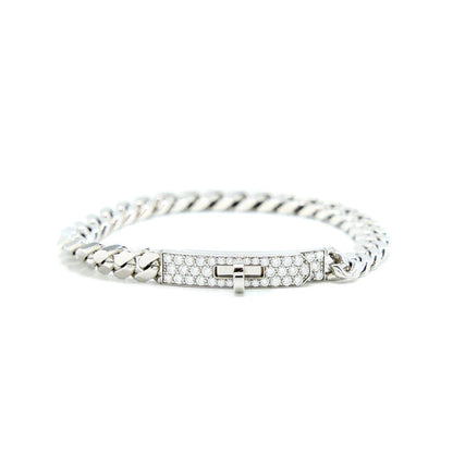 [OAKJURI Jewelry]KELLY CHAIN SILVER DIAMOND BRACELET
