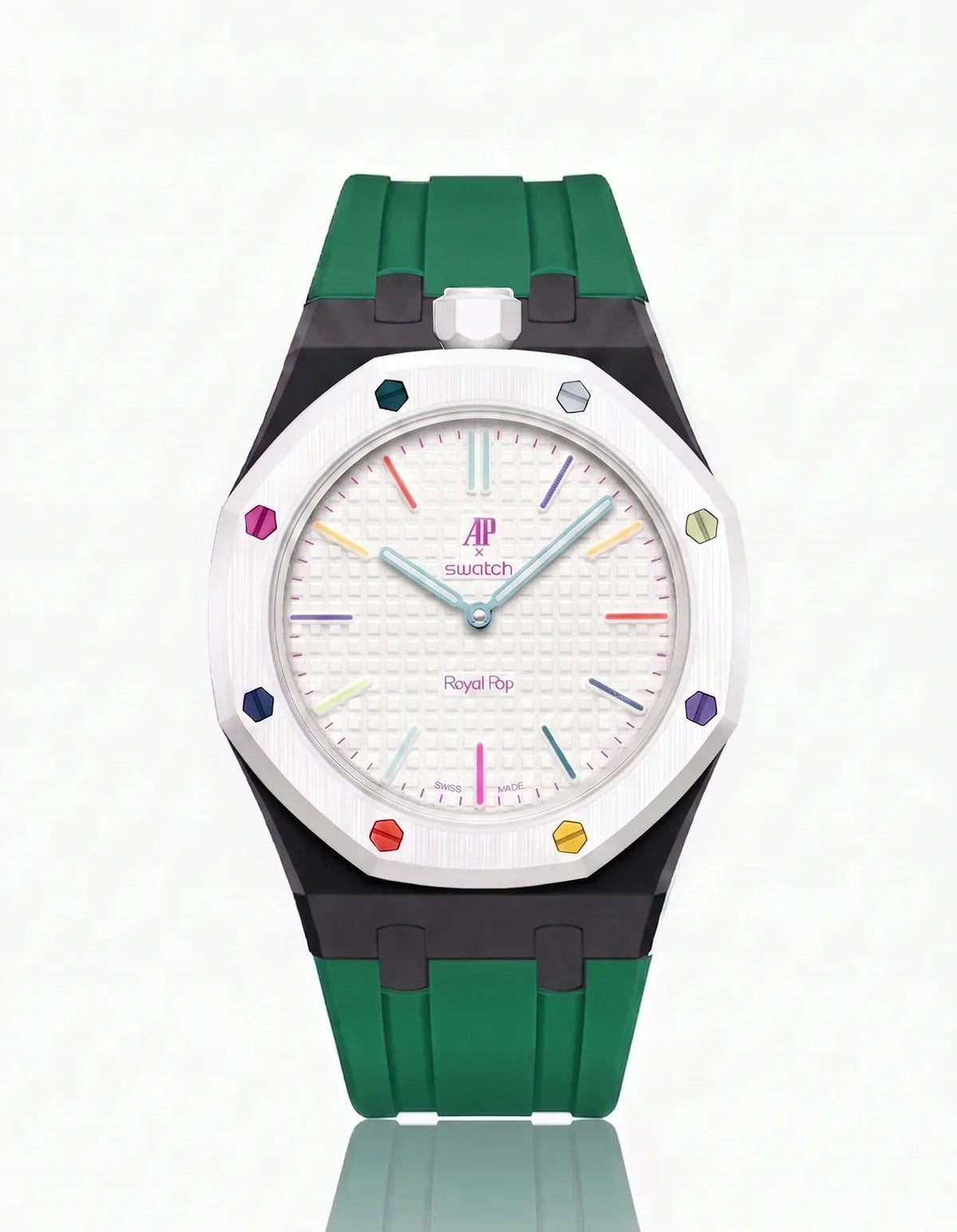 Silicone Strap & Case  Royal Pop Huit Blanc(Customize  Colors)