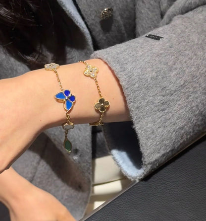[OAKJURI Jewelry]LUCKY SPRING BUTTERFLY 5 MOTIF BRACELET