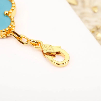 [OAKJURI Jewelry] CLOVER 5 MOTIF TURQUOISE BRACELET COLLECTION
