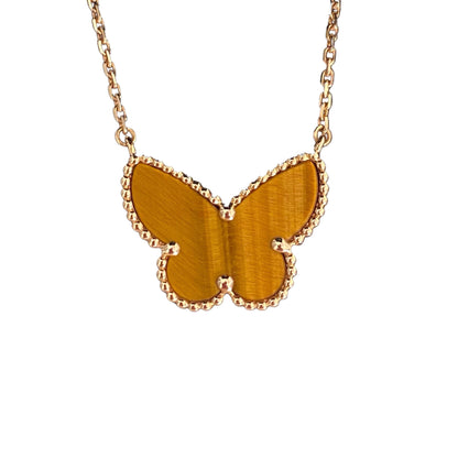 [OAKJURI Jewelry] TIGER__ EYE BUTTERFLY NECKLACE