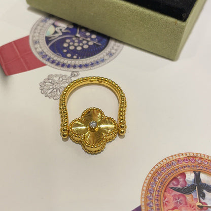 [OAKJURI Jewelry]CLOVER RIVERSIBLE RING GOLD COLLECTION