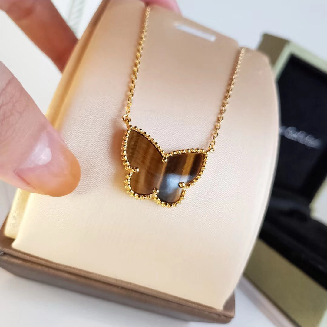 [OAKJURI Jewelry] TIGER__ EYE BUTTERFLY NECKLACE