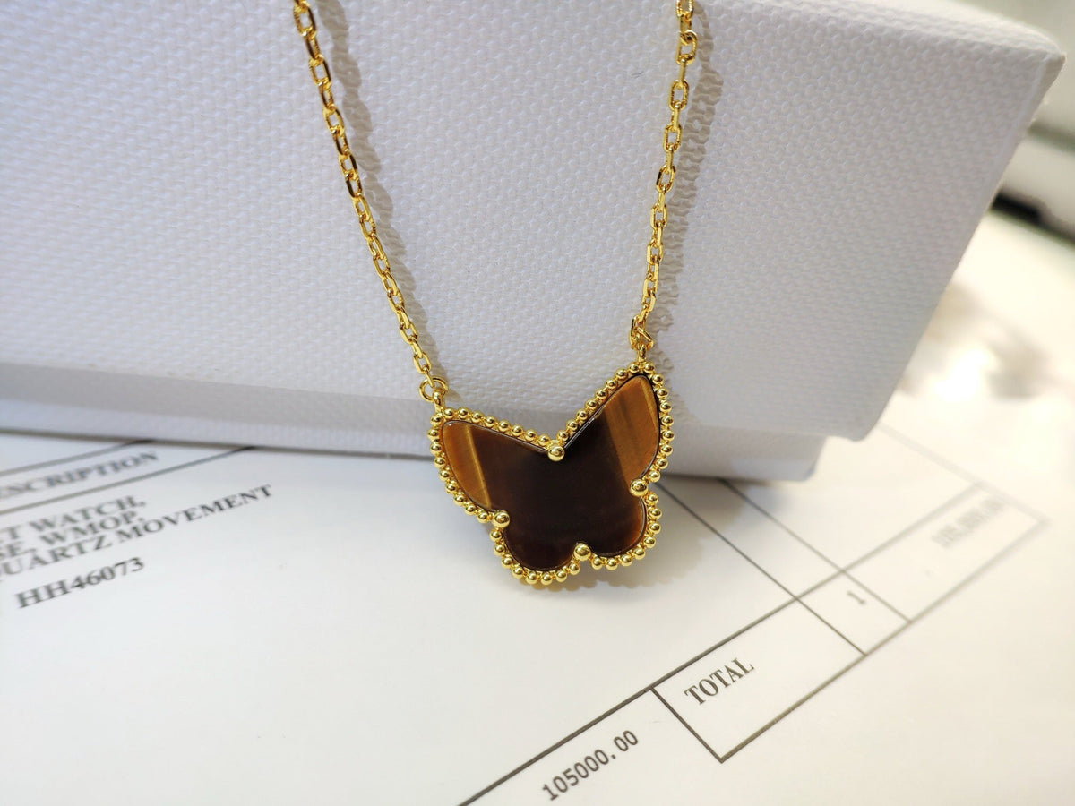 [OAKJURI Jewelry] TIGER__ EYE BUTTERFLY NECKLACE