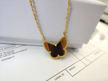 [OAKJURI Jewelry] TIGER__ EYE BUTTERFLY NECKLACE