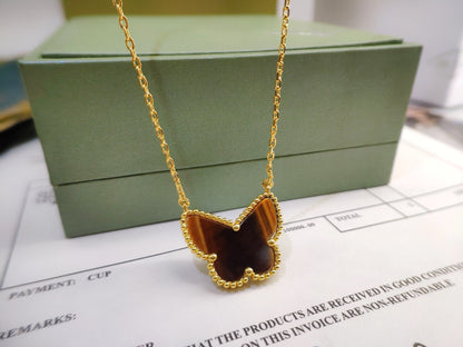 [OAKJURI Jewelry] TIGER__ EYE BUTTERFLY NECKLACE