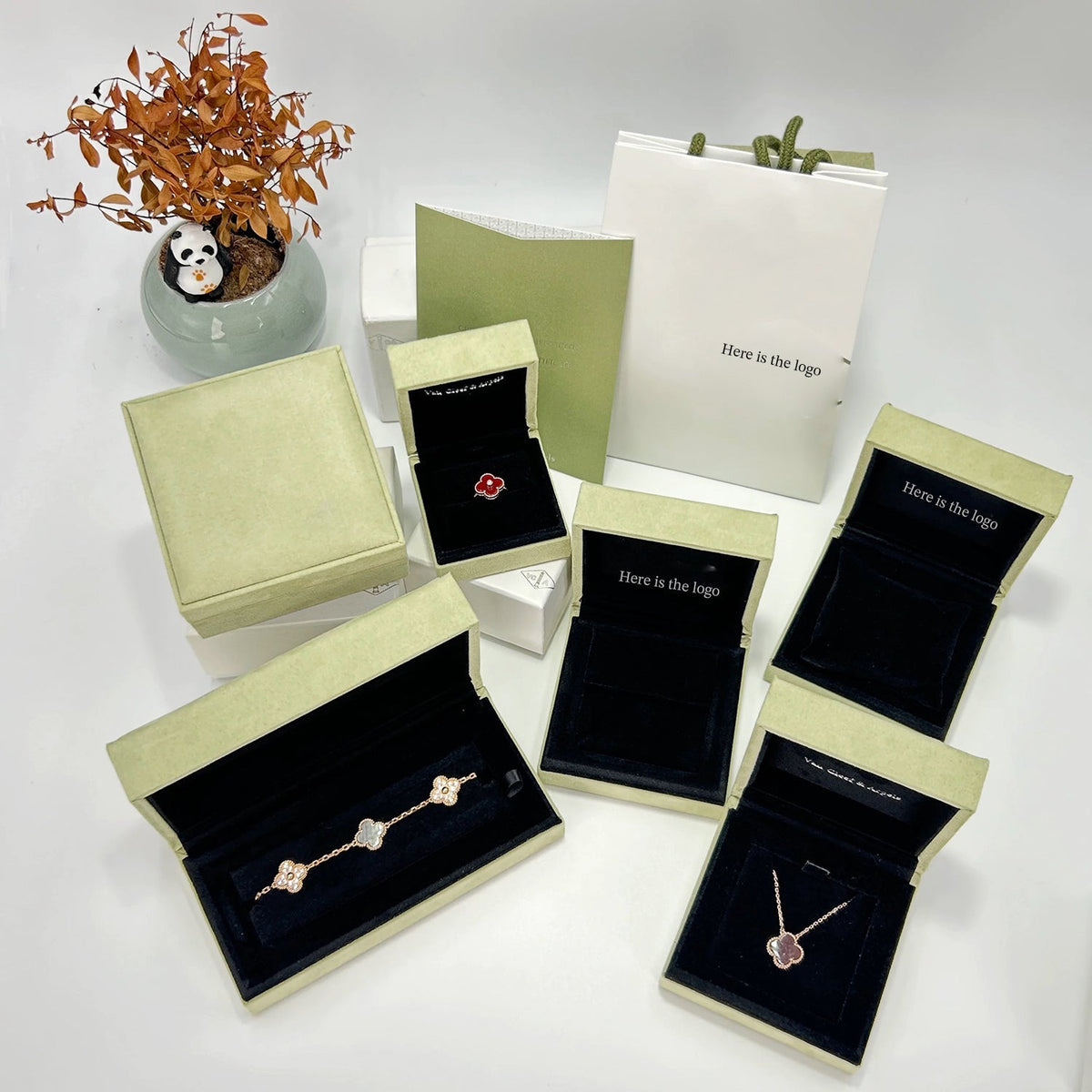 [OAKJURI Jewelry]CLOVER 15MM DIAMOND SINGLE FLOWER NECKLACE COLLECTION