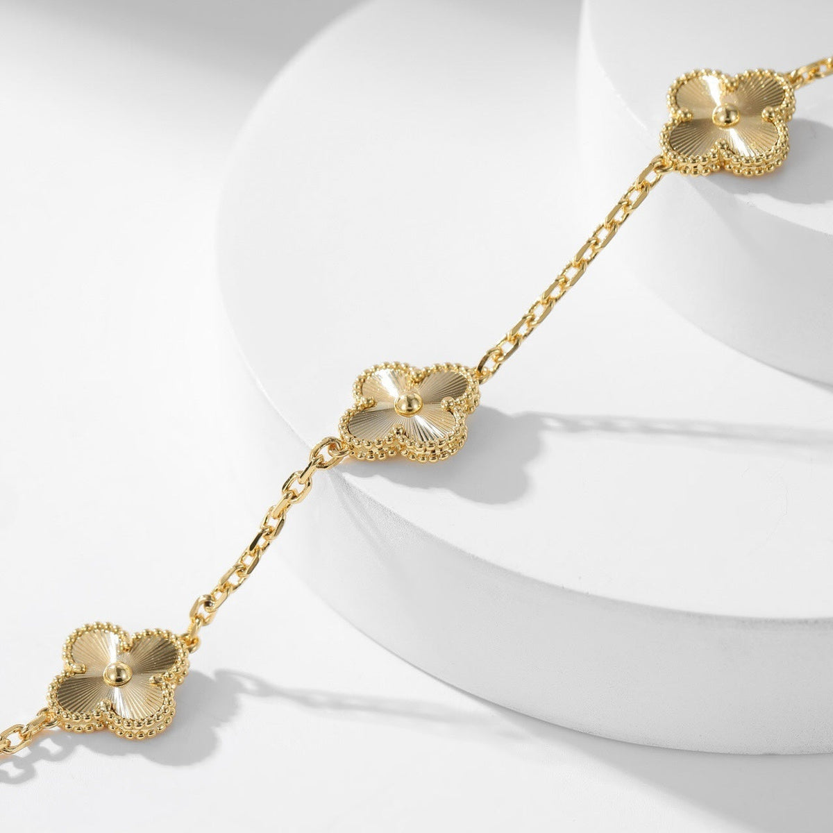 [OAKJURI Jewelry]CLOVER 10 MOTIFS LASER NECKLACE