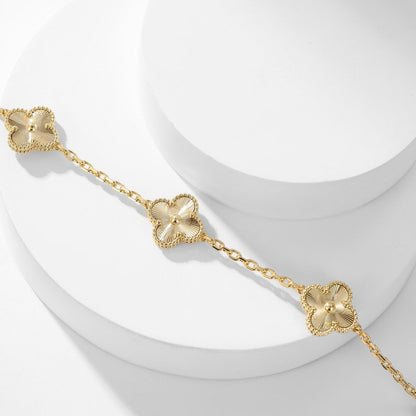 [OAKJURI Jewelry]CLOVER 10 MOTIFS LASER NECKLACE