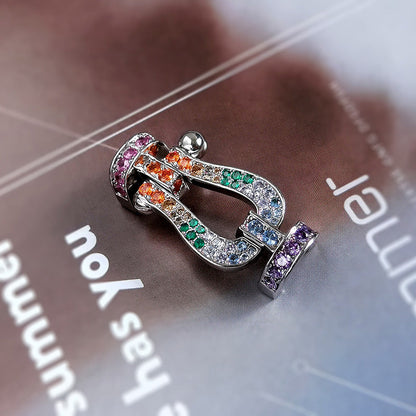 [OAKJURI Jewelry]FORCE LARGE HORSESHOE CLASP  METAL BRACELET