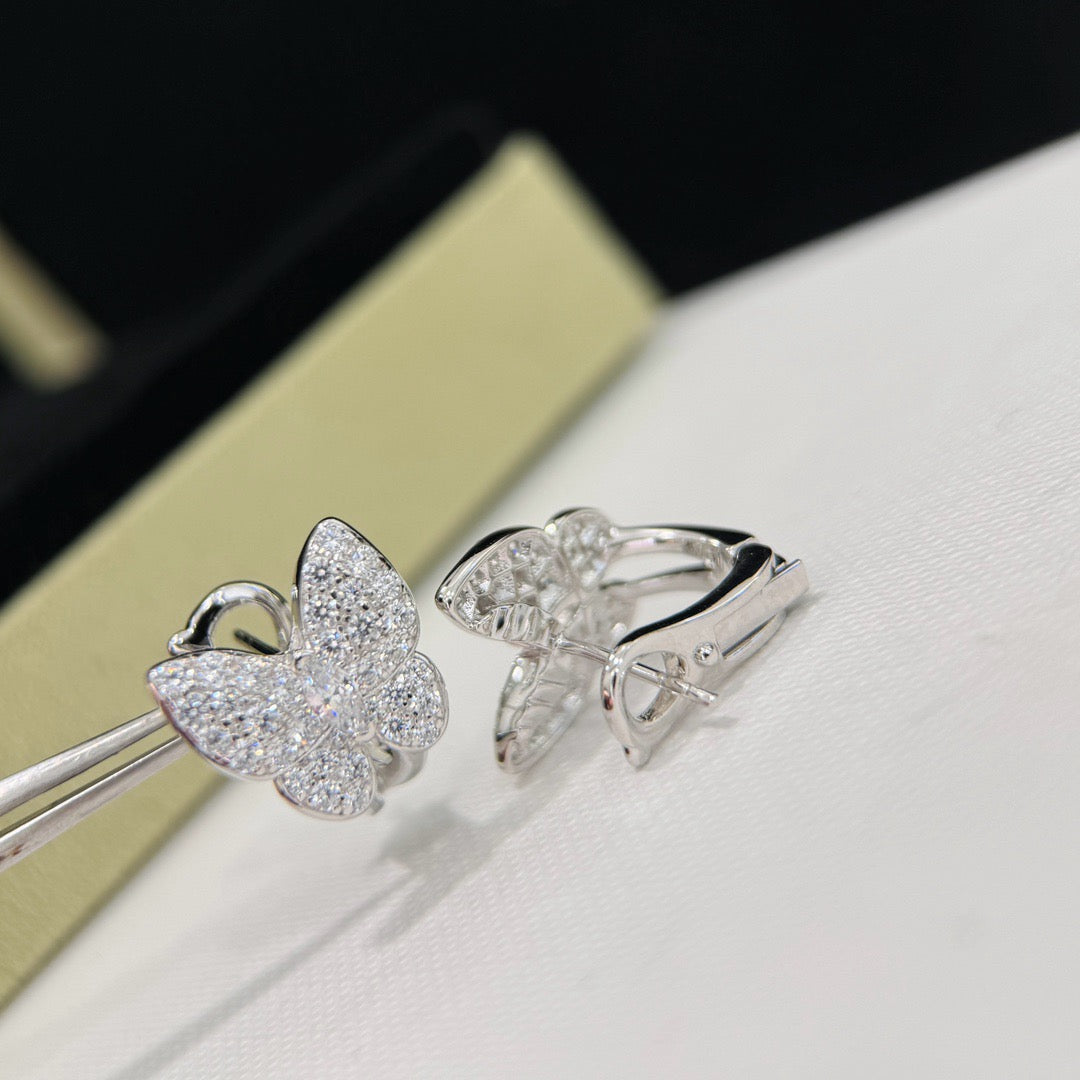[OAKJURI Jewelry]BUTTERFLY ALL DIAMOND EARRINGS