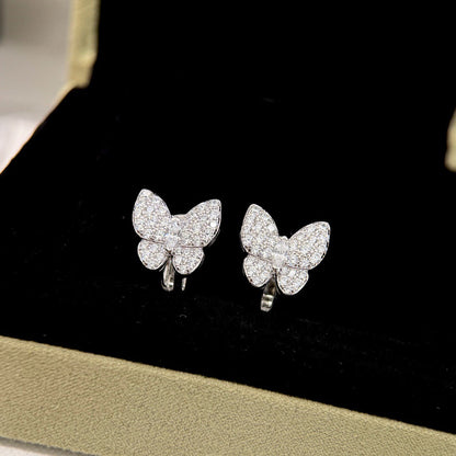 [OAKJURI Jewelry]BUTTERFLY ALL DIAMOND EARRINGS
