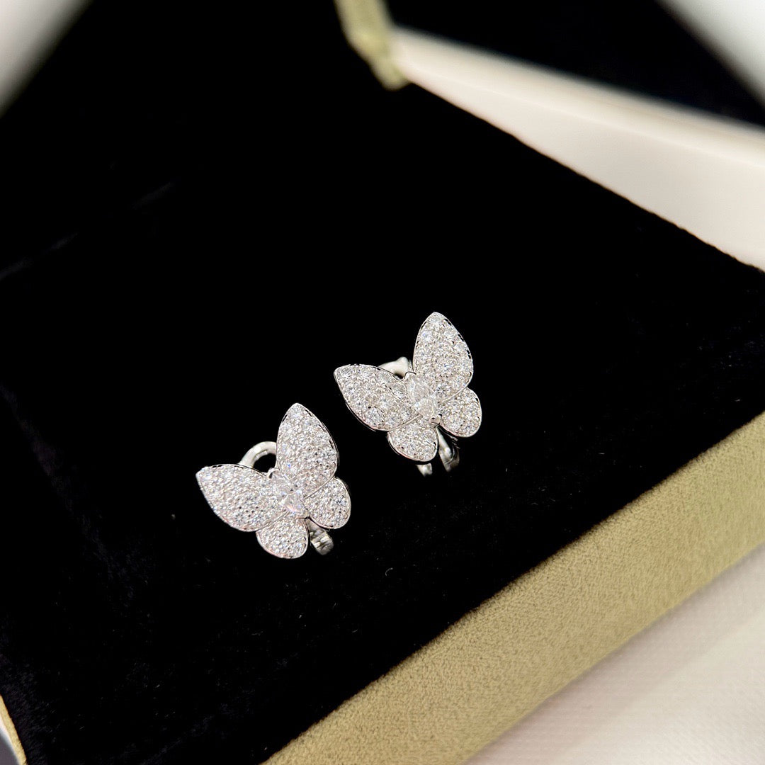[OAKJURI Jewelry]BUTTERFLY ALL DIAMOND EARRINGS
