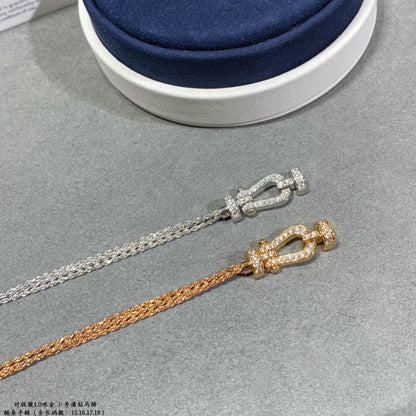 [OAKJURI Jewelry]FORCE SMALL HORSESHOE  DIAMOND CHAIN ROPE BRACELET