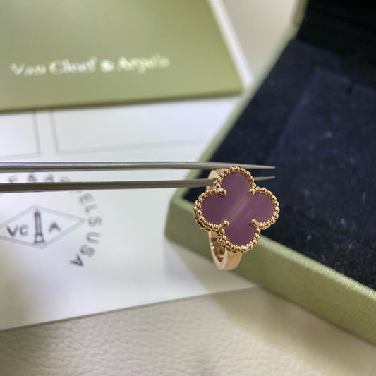 [OAKJURI Jewelry]CLOVER  PURPLE VIOLET RING