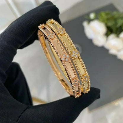 [OAKJURI Jewelry]CLOVER BRACELET 4MM DIAMONDS