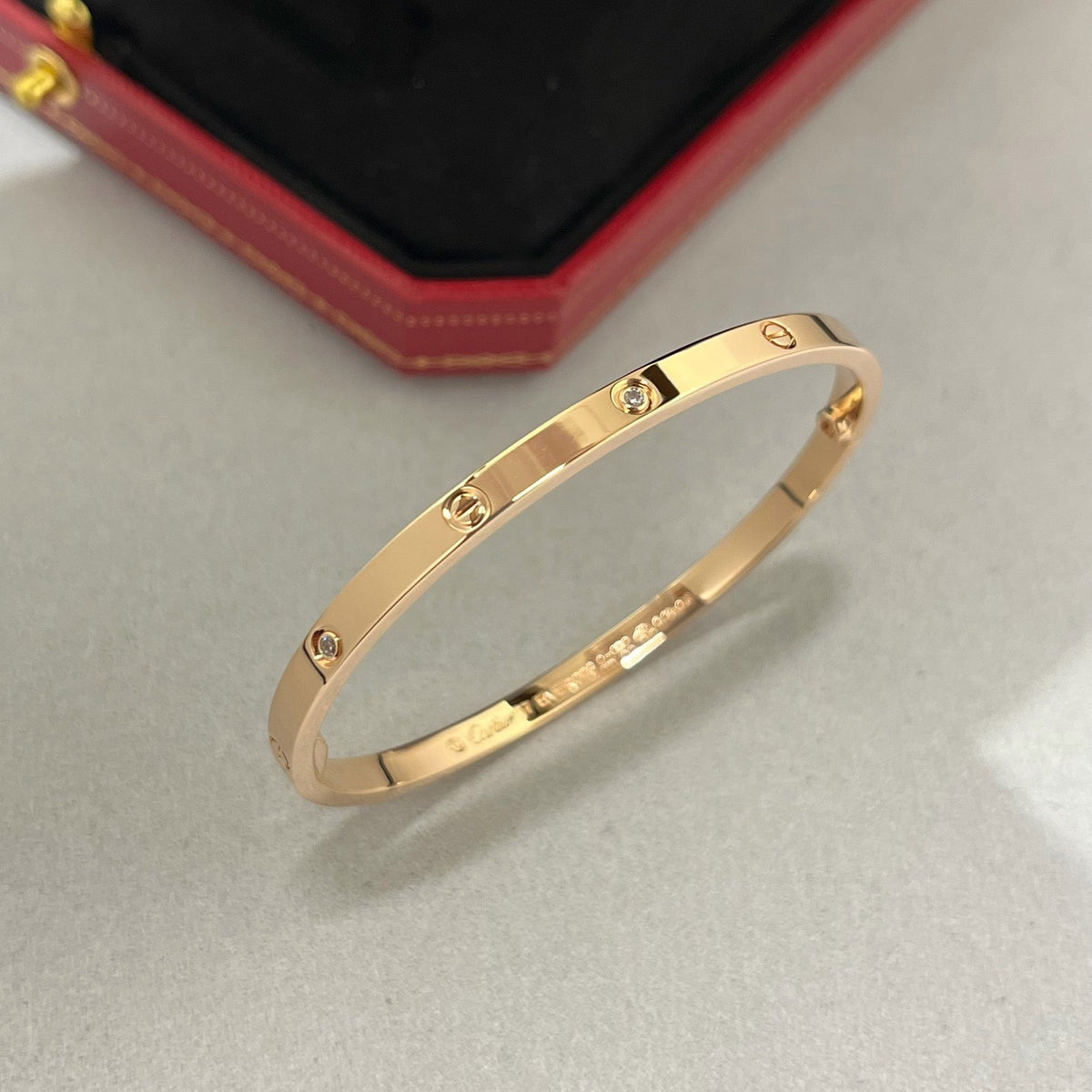 [OAKJURI Jewelry] LOVE BRACELET 3.65MM 6 DIAMONDS