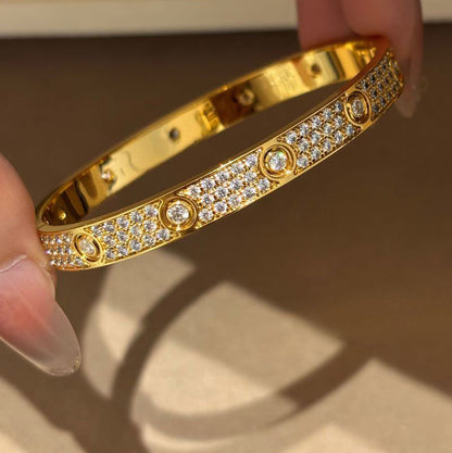 [OAKJURI Jewelry] LOVE BRACELET 6.1MM DIAMOND-PAVED 10 BIG DIAMONDS