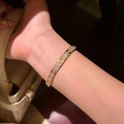 [OAKJURI Jewelry] LOVE BRACELET 6.1MM DIAMOND-PAVED 10 BIG DIAMONDS