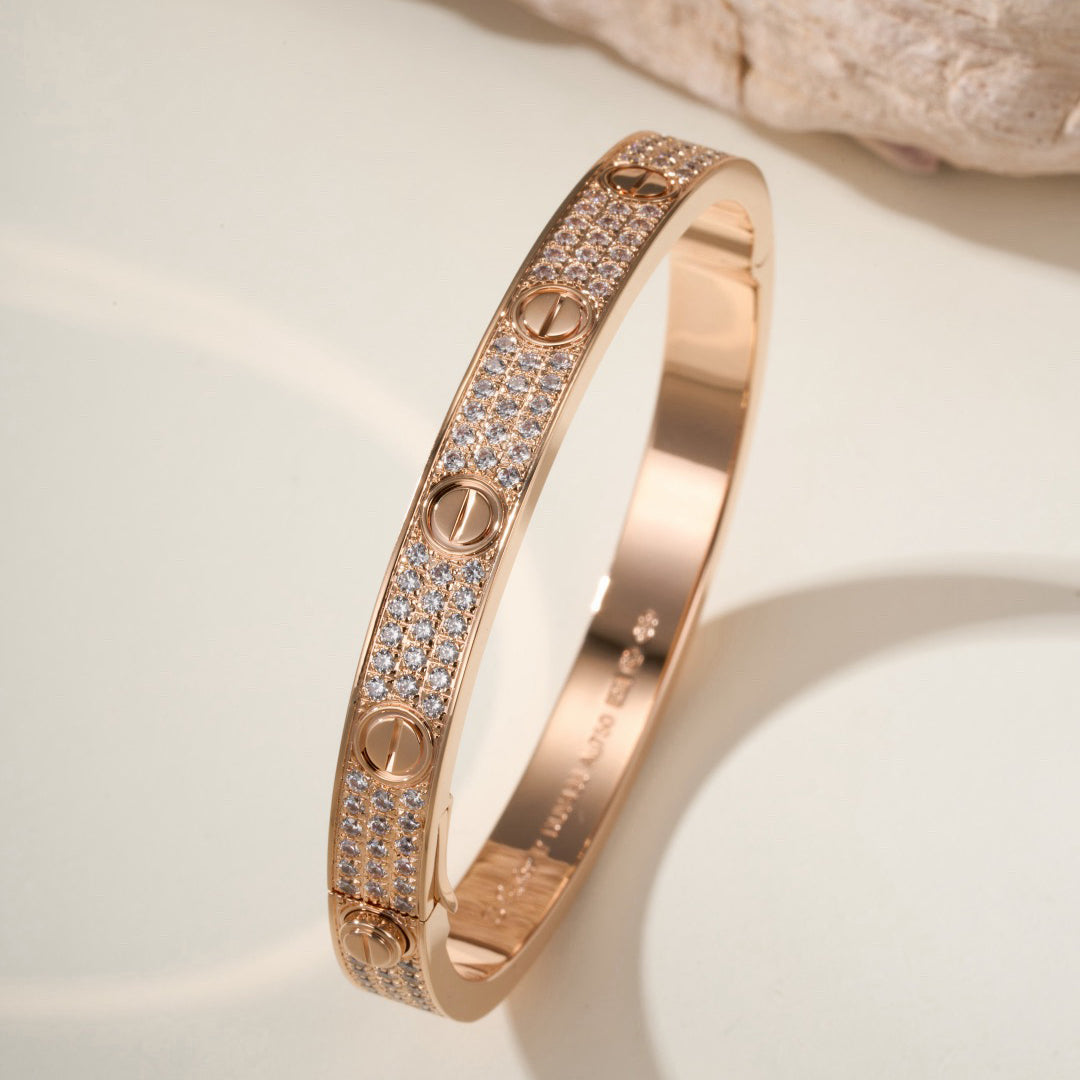 [OAKJURI Jewelry] LOVE BRACELET 6.1MM DIAMOND-PAVED